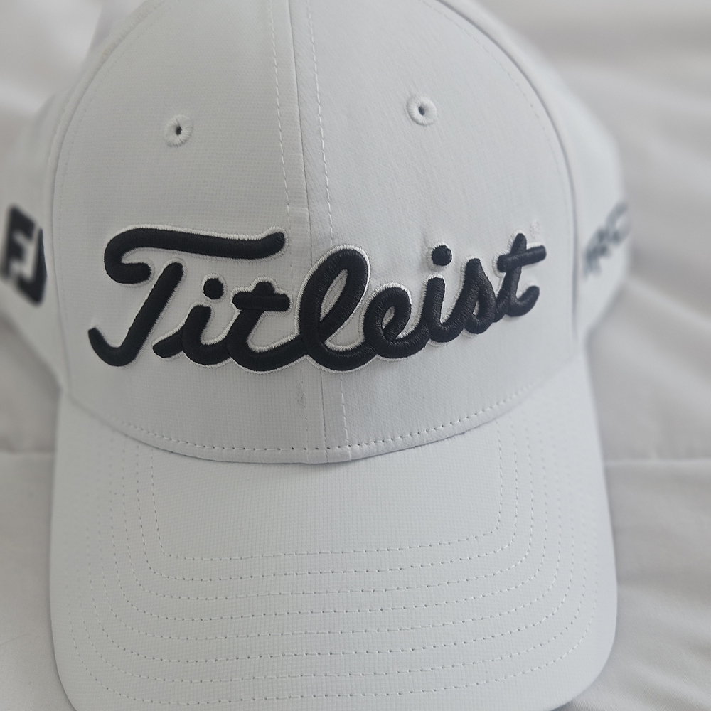 Titleist White Cap with Black and Red Logo. brand new with tags